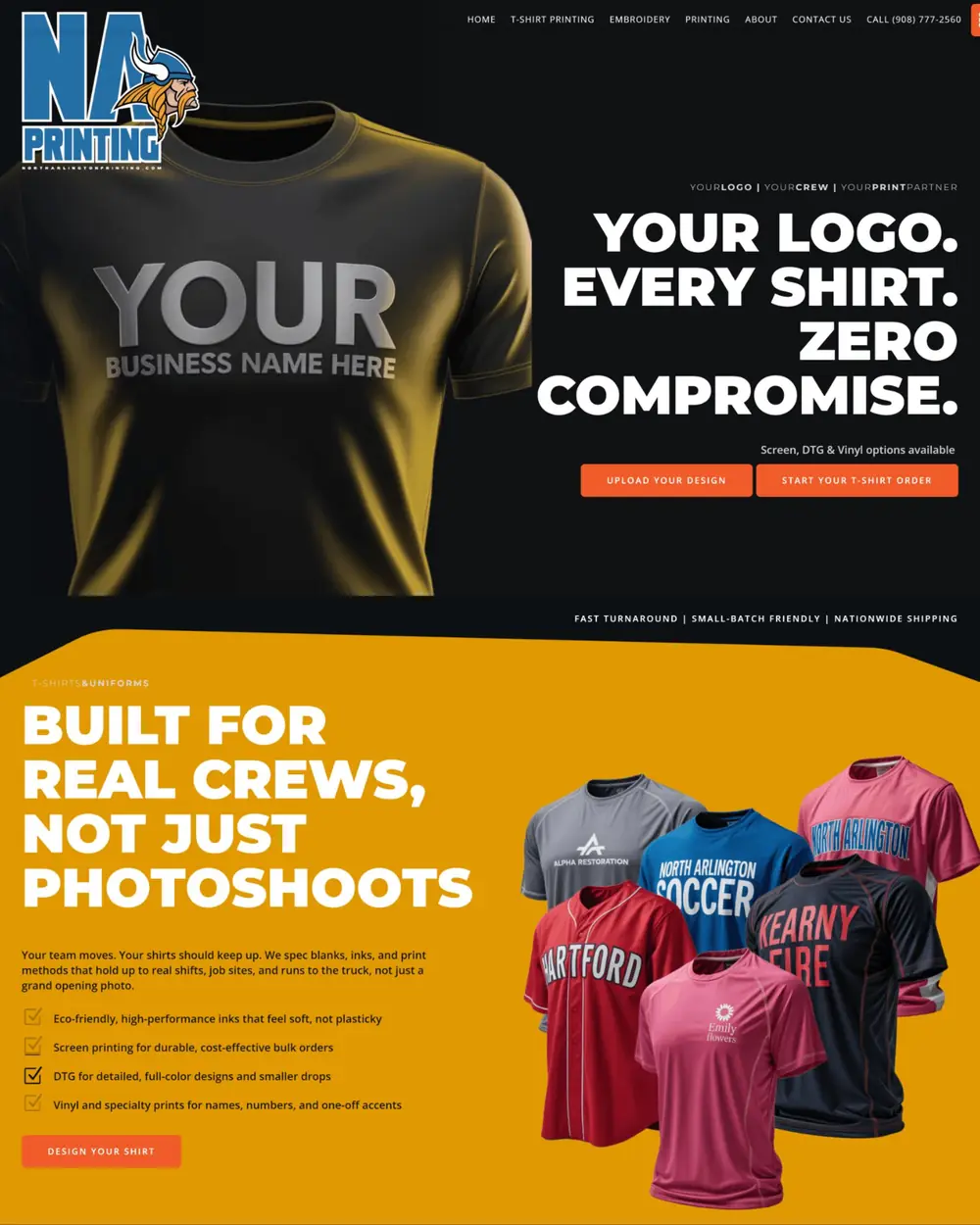 North Arlington Printing apparel & print website